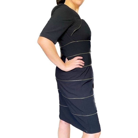 WD•NY - Size 10 Black Zipper Dress - Picture 3 of 6